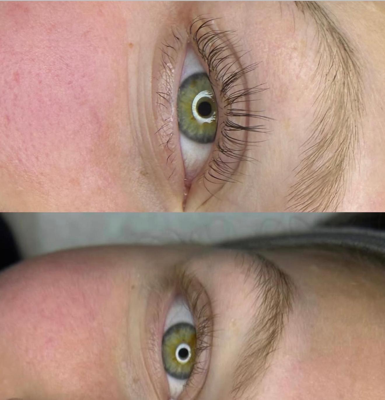 Close-up lash treatment result